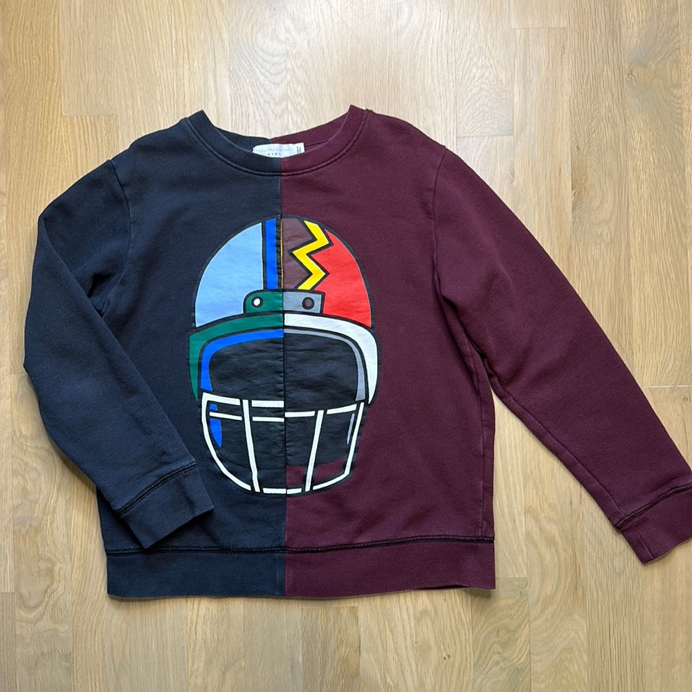 Stella McCartney Kids Maroon Grey Helmet Sweatshirt Size 10 (Size 8)